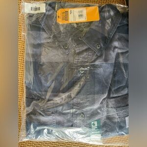 RUGGED FLEX® RELAXED FIT MIDWEIGHT FLANNEL NWT NAVY LARGE